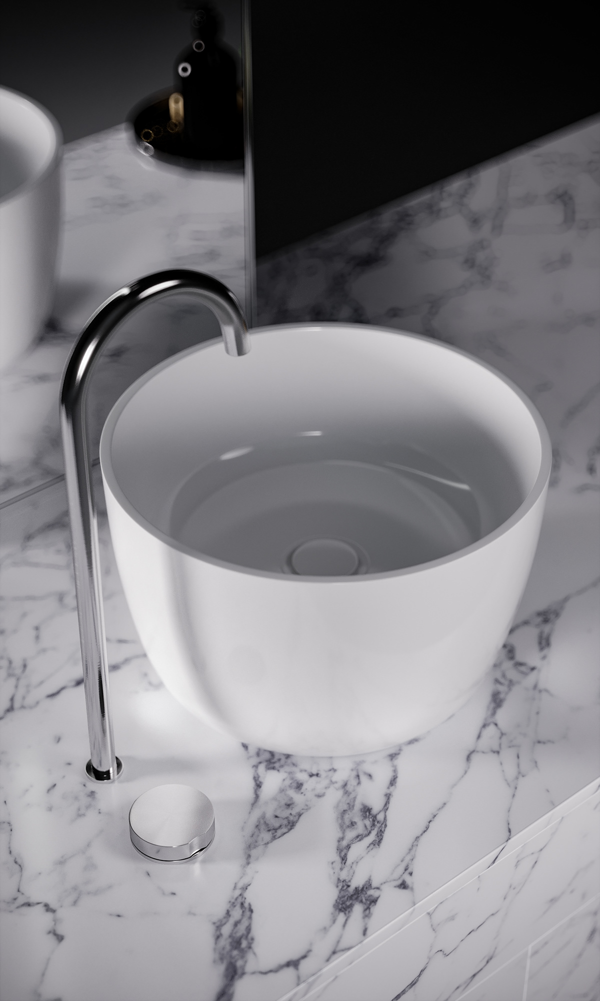 bathtub，Wash basin，bathroom，Marble，furniture，