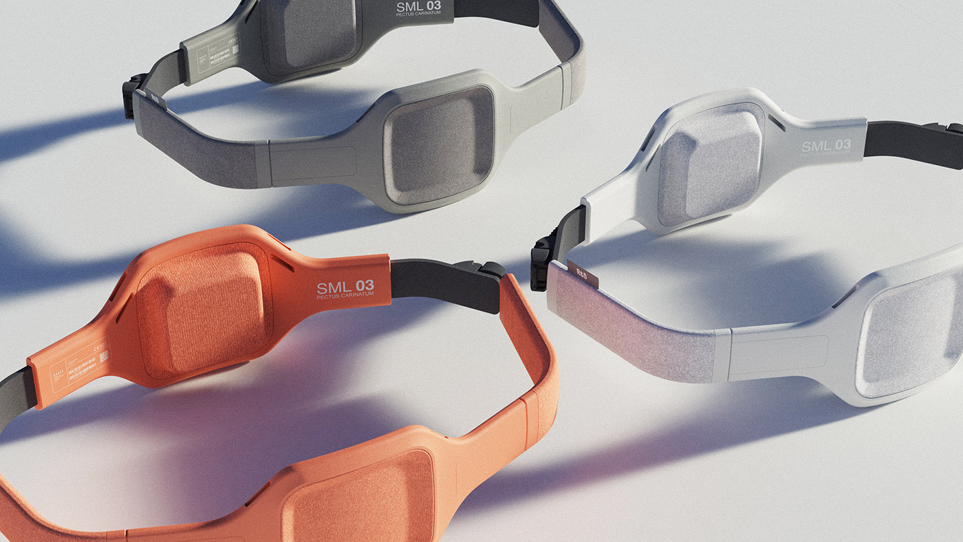 Stu Cole，If gold medal design award，Brace，Congenital thoracic deformity in children，Bracket，Carinatum pectus，orange，