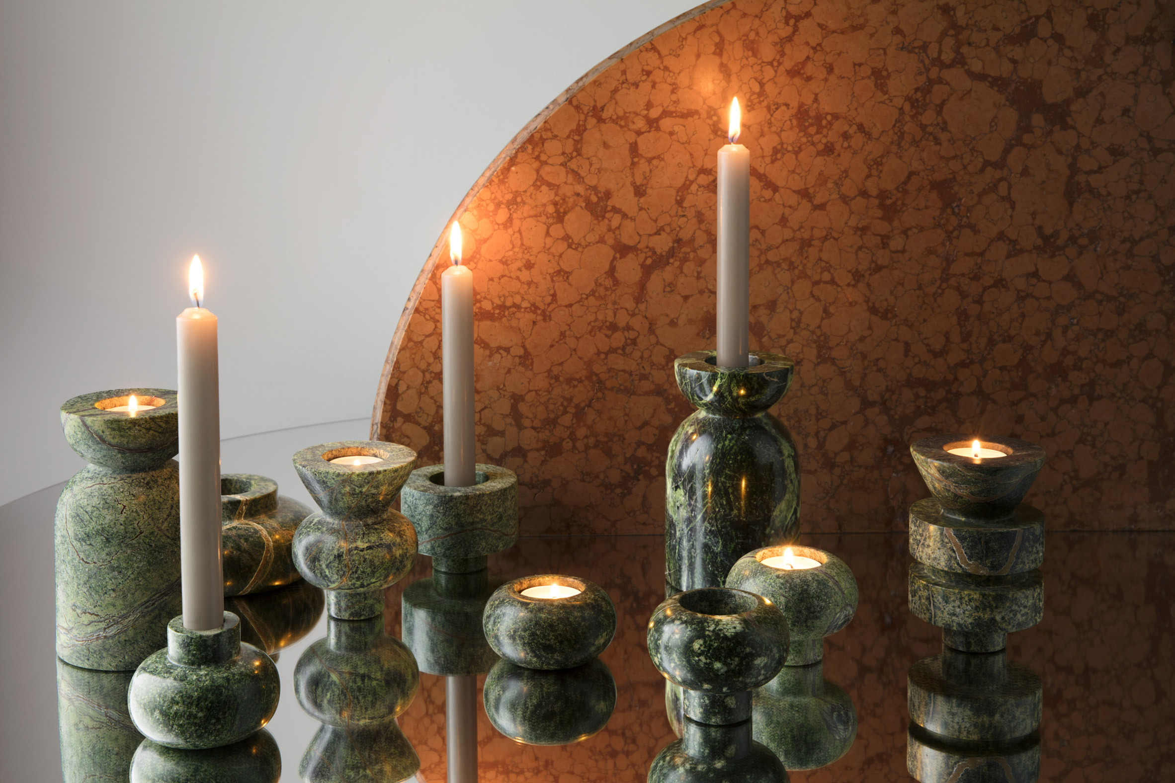 Marble，tableware，rock，Candlestick，