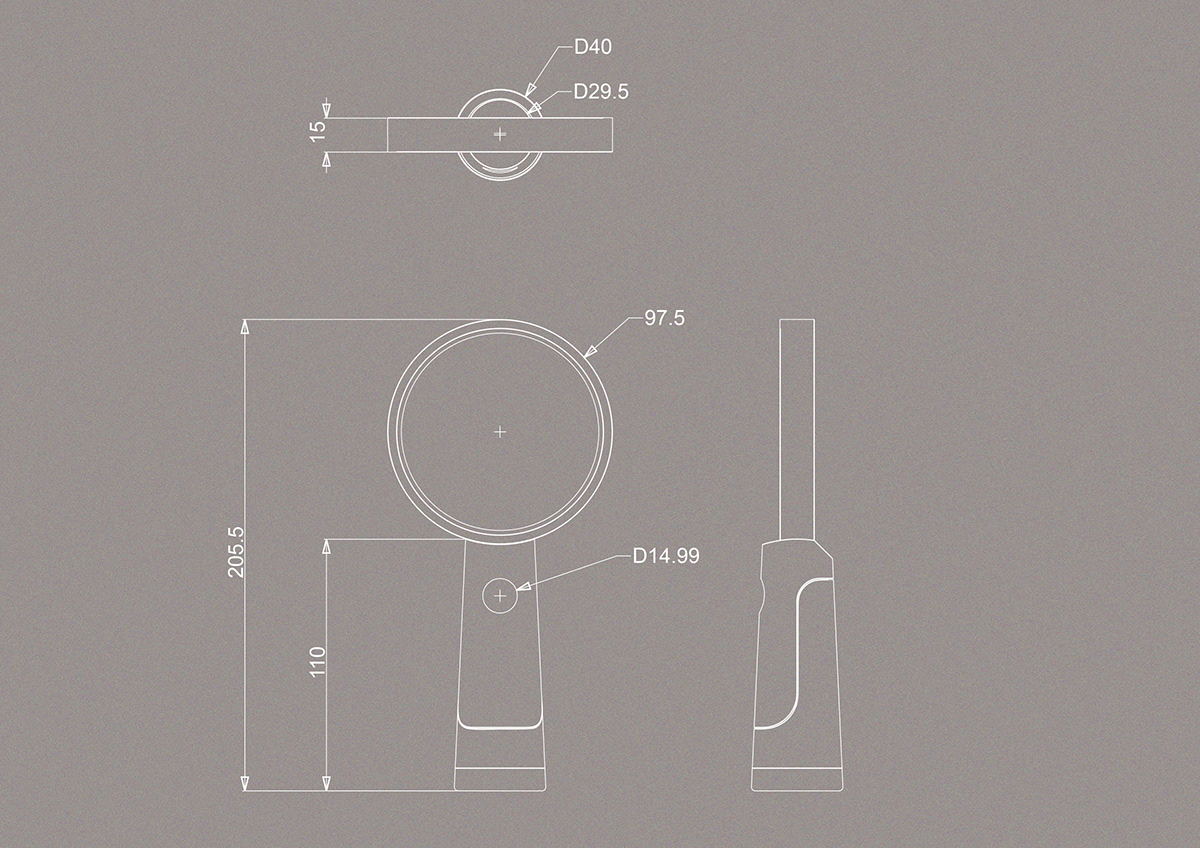 Zoom vision，magnifier，Office Supplies，industrial design，