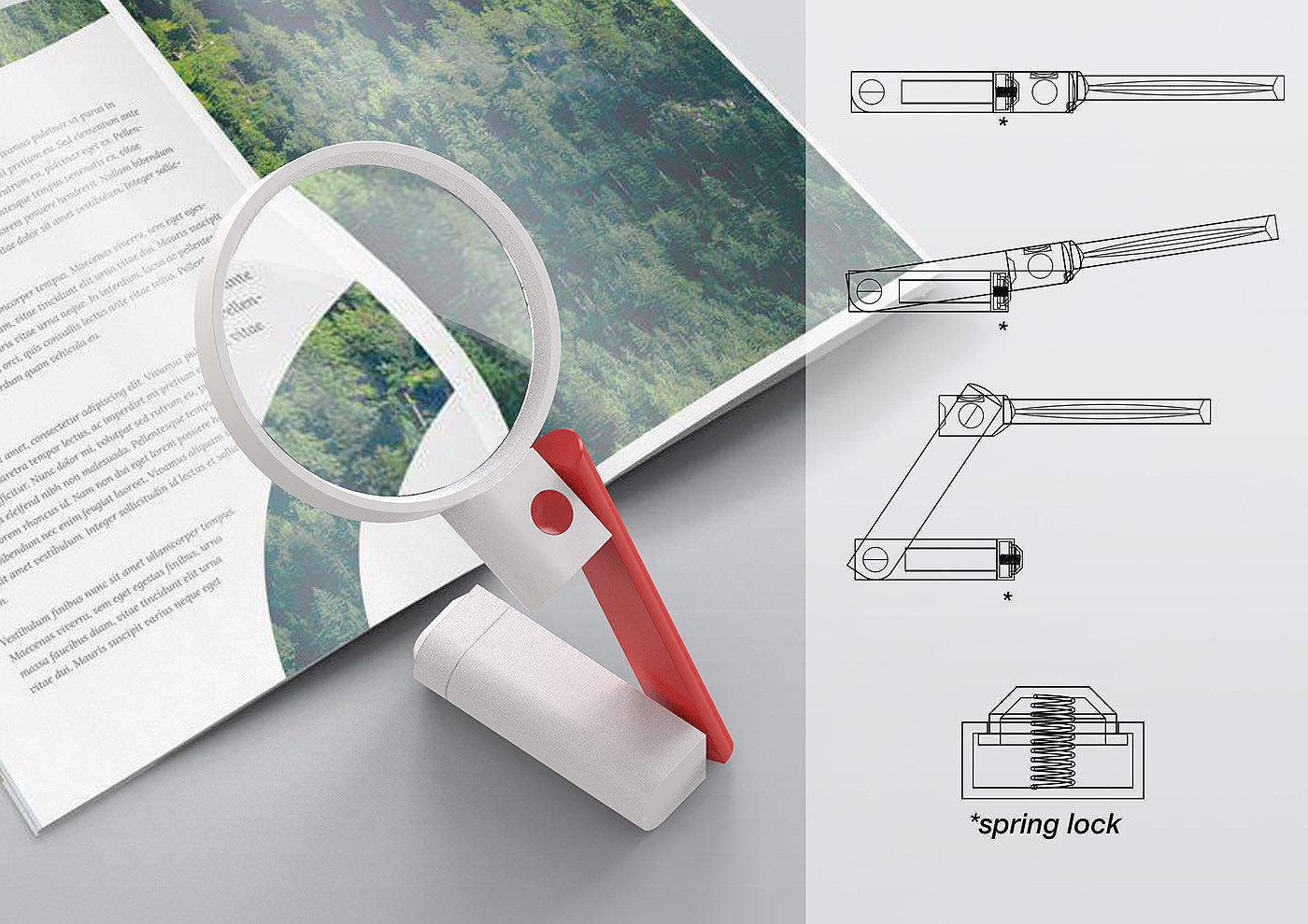 Zoom vision，magnifier，Office Supplies，industrial design，