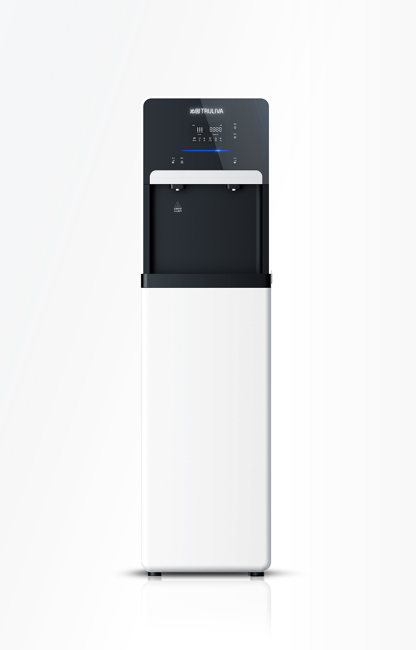 industrial design，product design，Water purifier，Commercial water dispenser，pure，Black and white color matching，Simplicity，