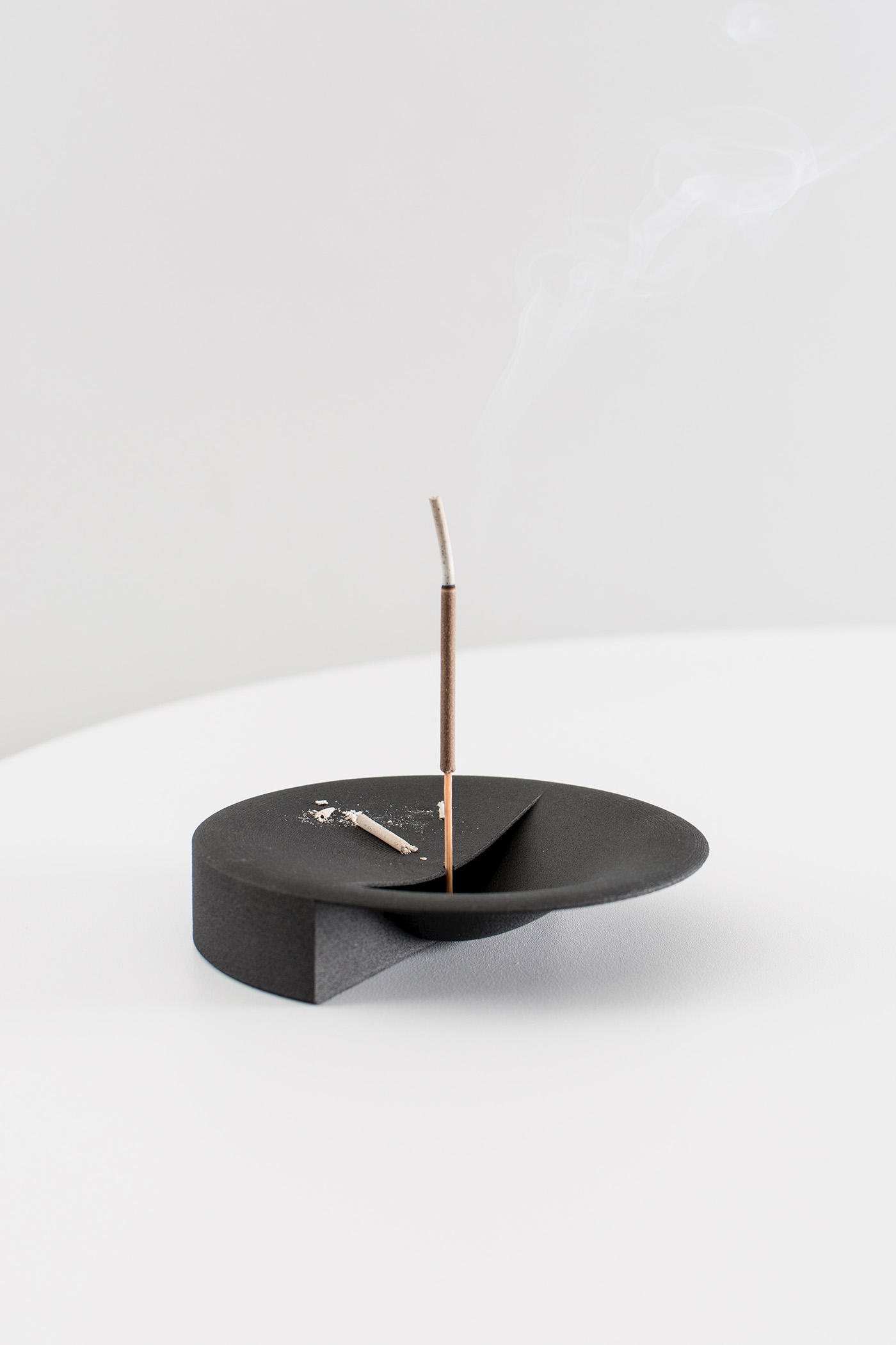 Incense burner，ashtray，3D printing，delicate，black，