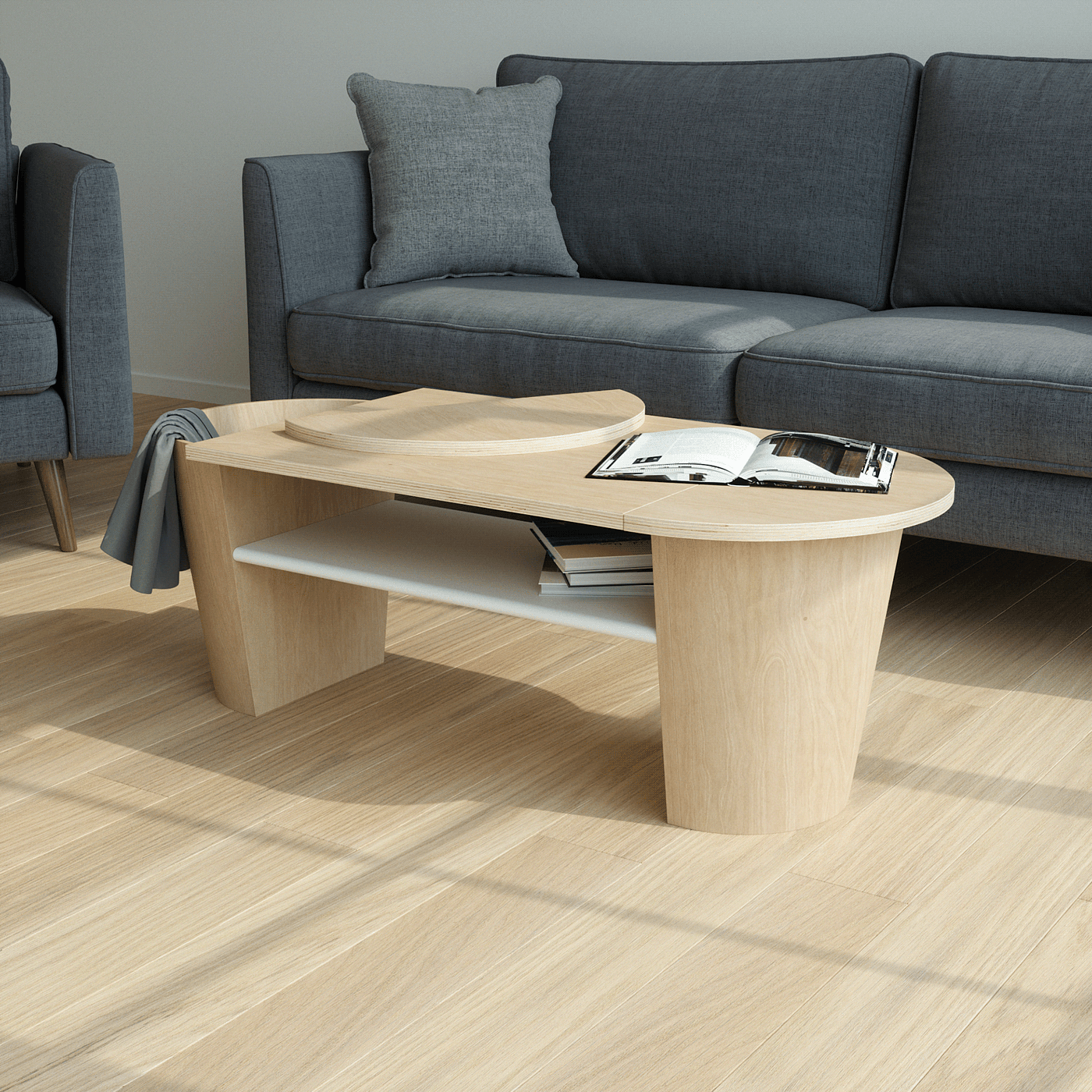 WOODROW coffee table，茶几，木质，