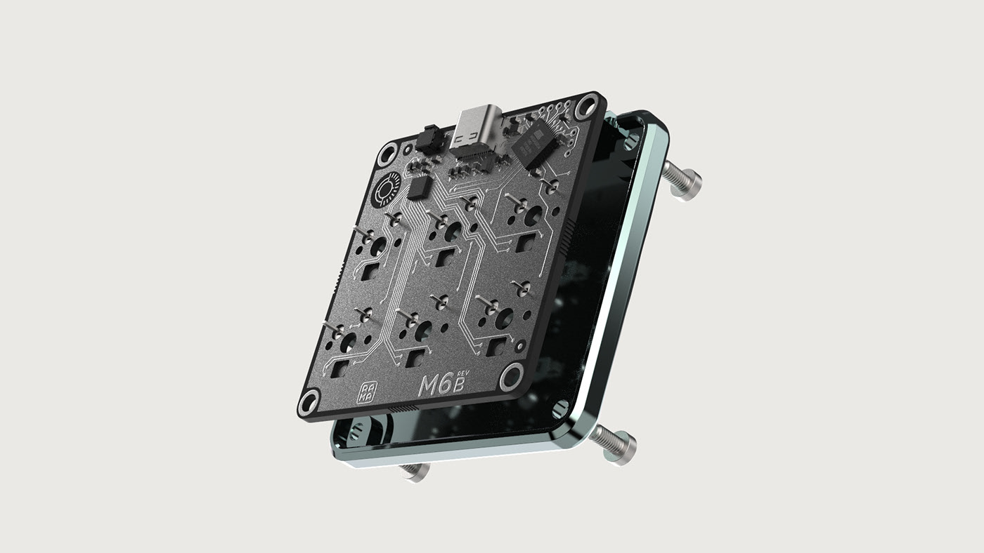 M6-A，keyboard，three-dimensional model，industrial design，