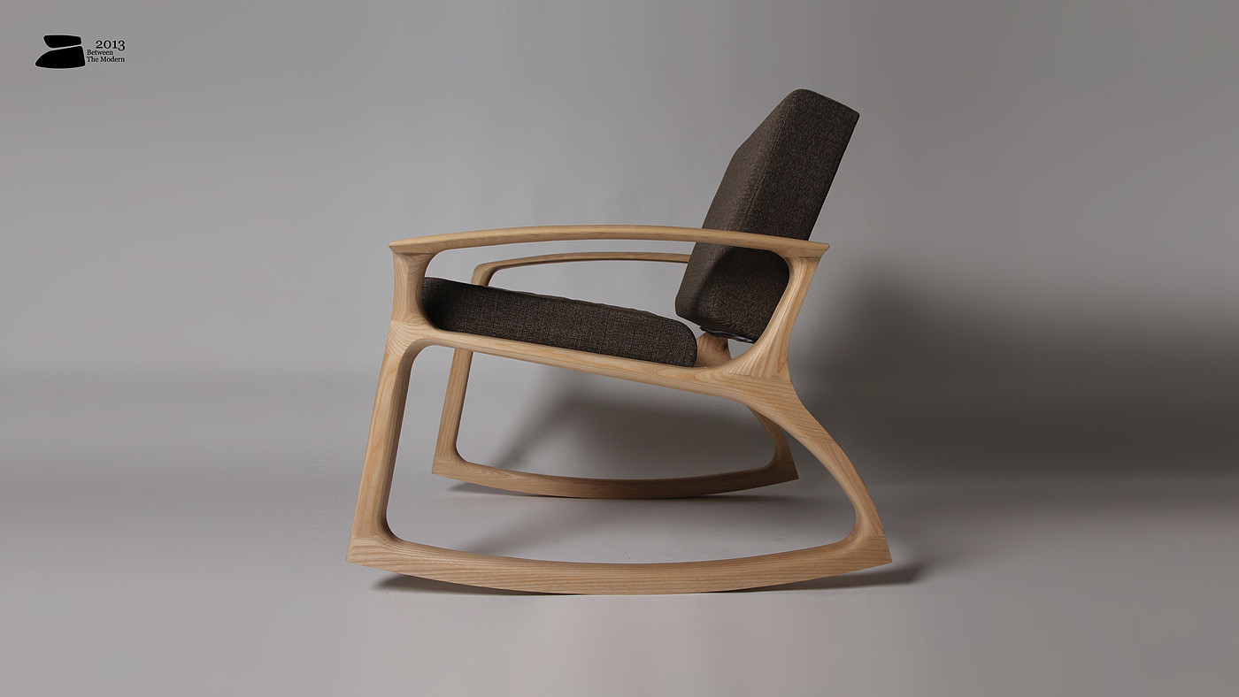 modern，future，wooden ，Rocking chair，