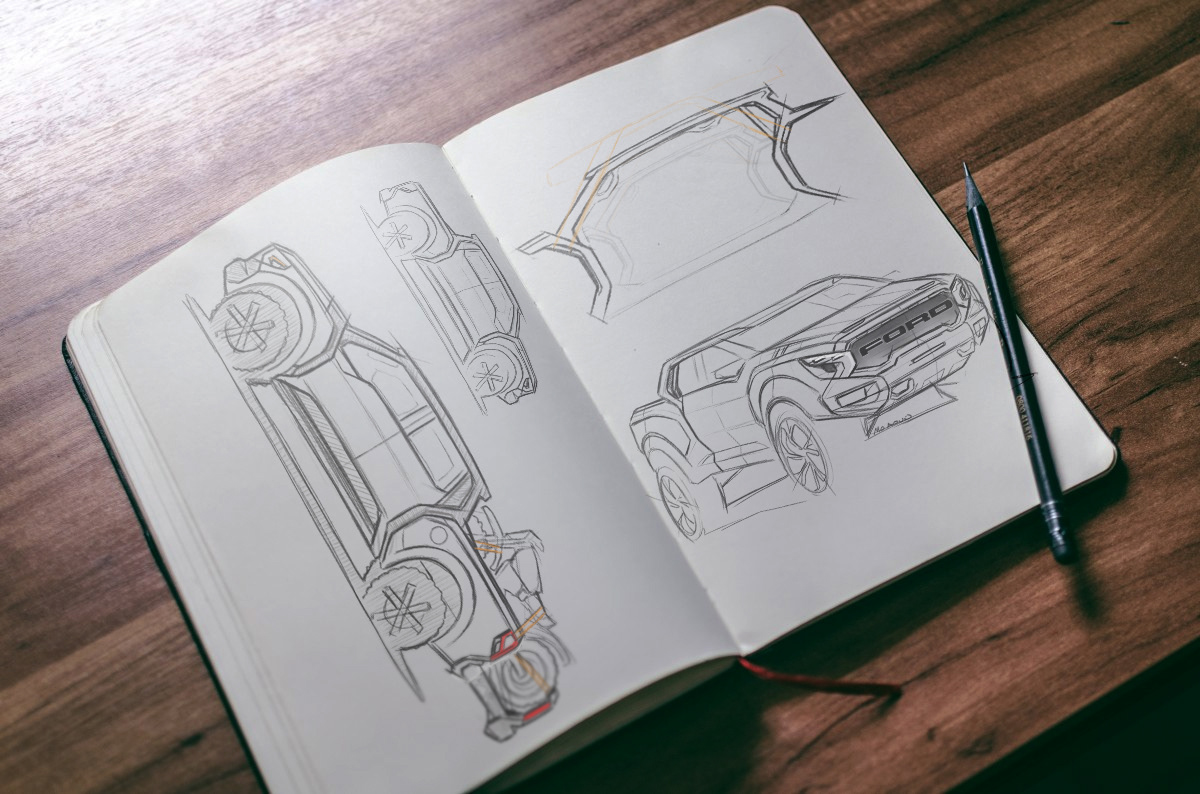 Automobile modeling，industrial design，Hand drawn，