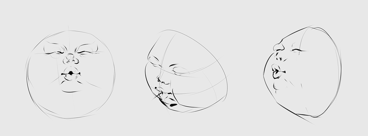 Lamp design，black，Hand drawn，