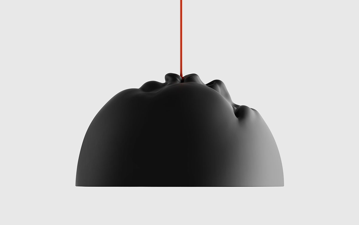 Lamp design，black，Hand drawn，