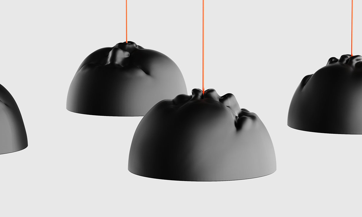 Lamp design，black，Hand drawn，