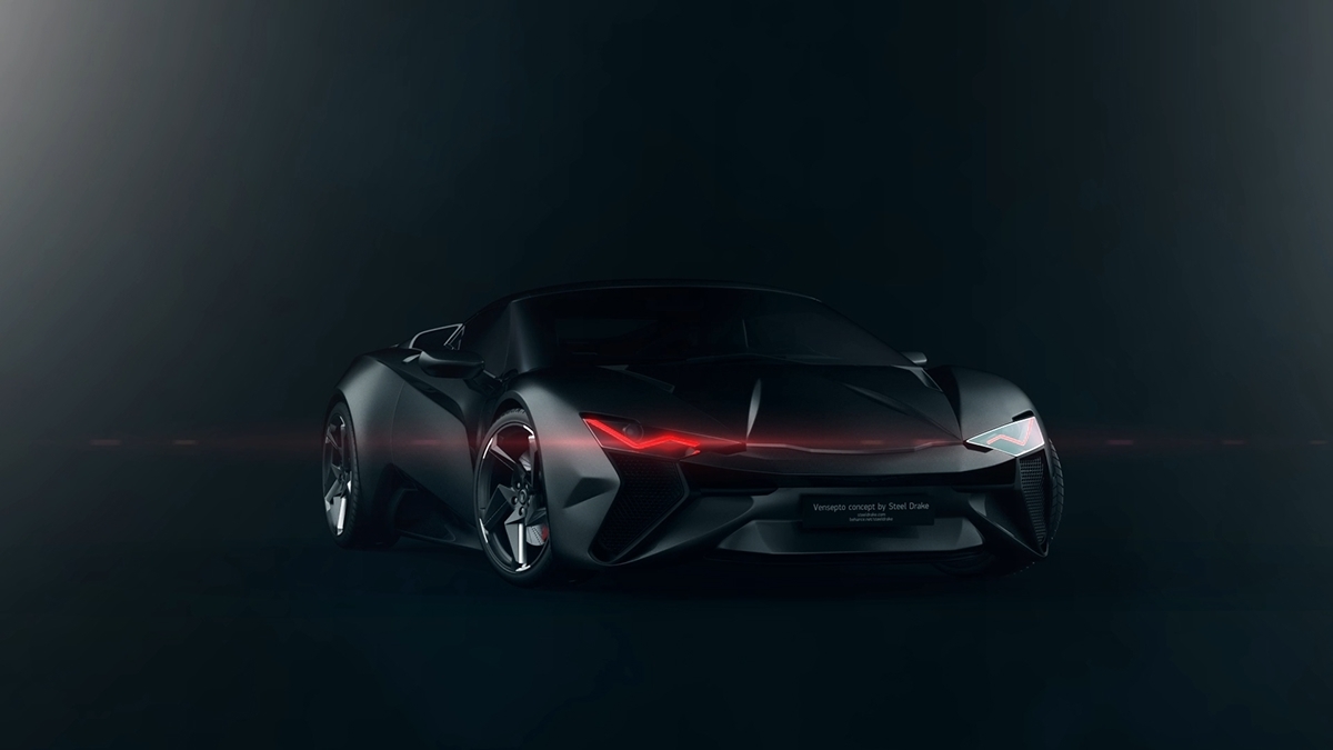 黑色概念跑车设计