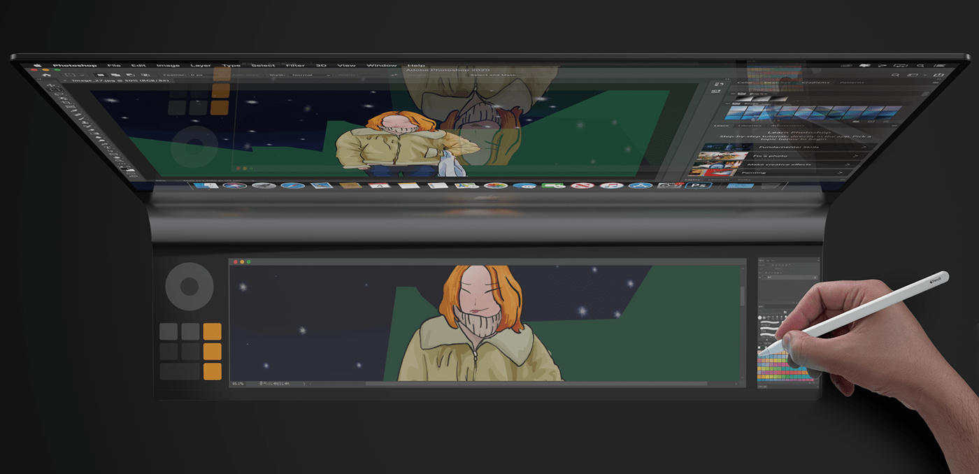 computer，Curved screen，Apple，patent，monitor，