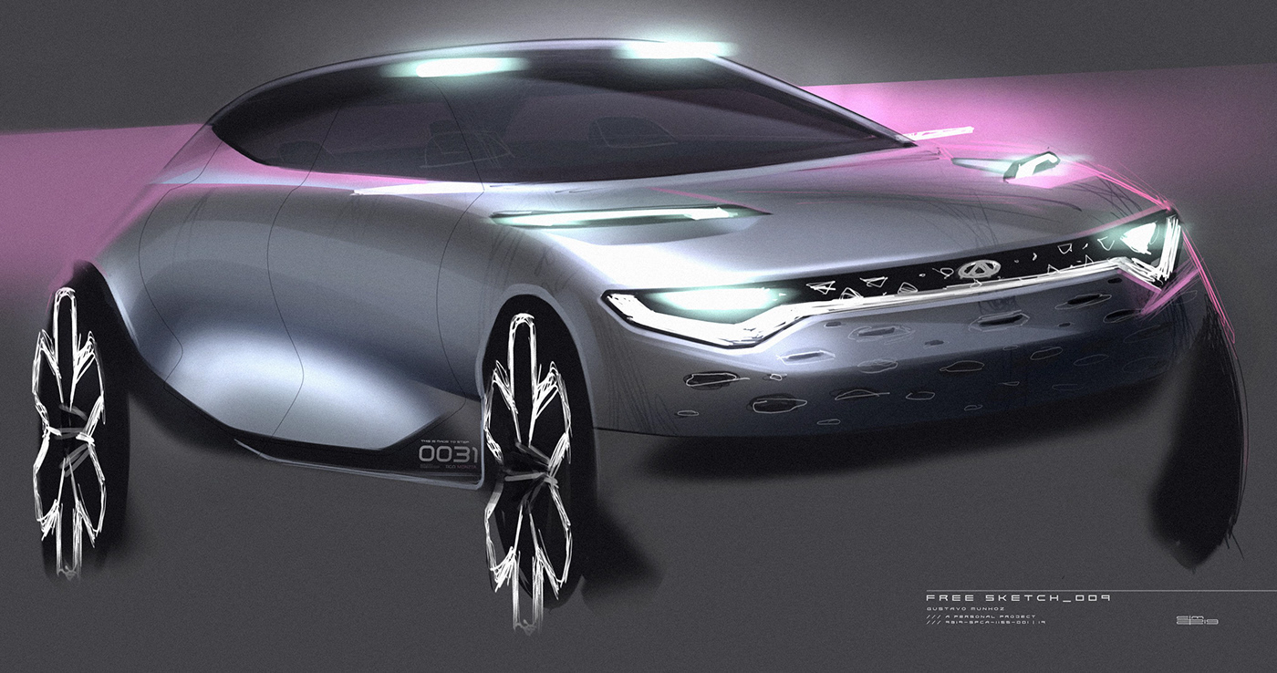 sketch，Hand drawn，automobile，