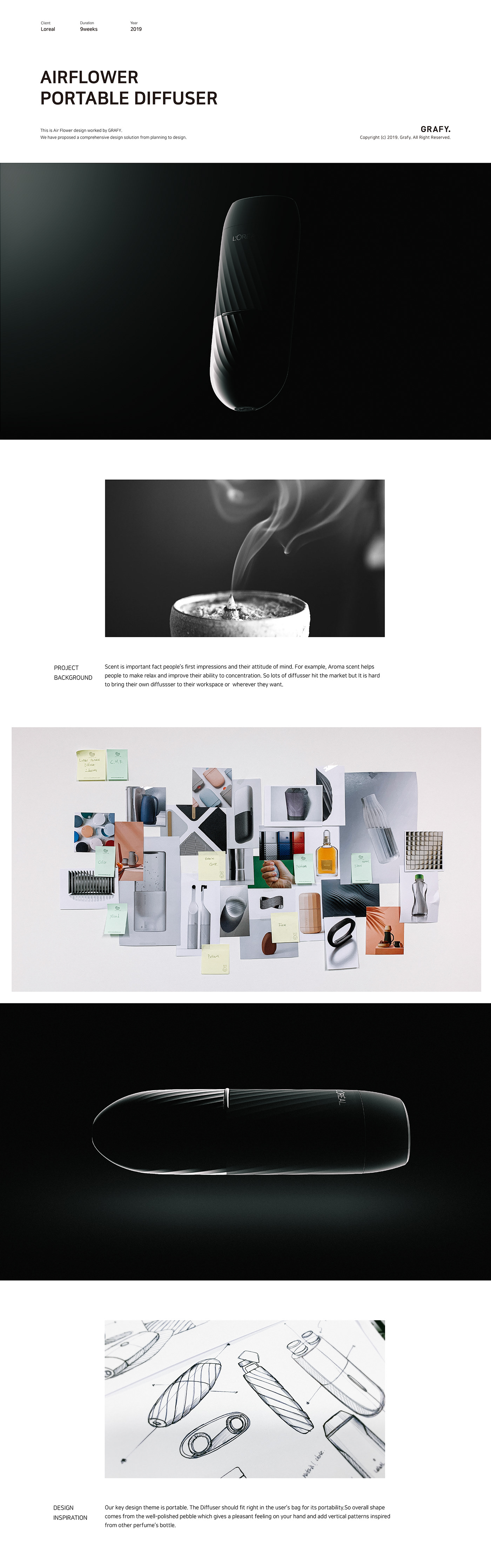 portable，Diffuser，Loreal AIRFLOWER，Modeling design，