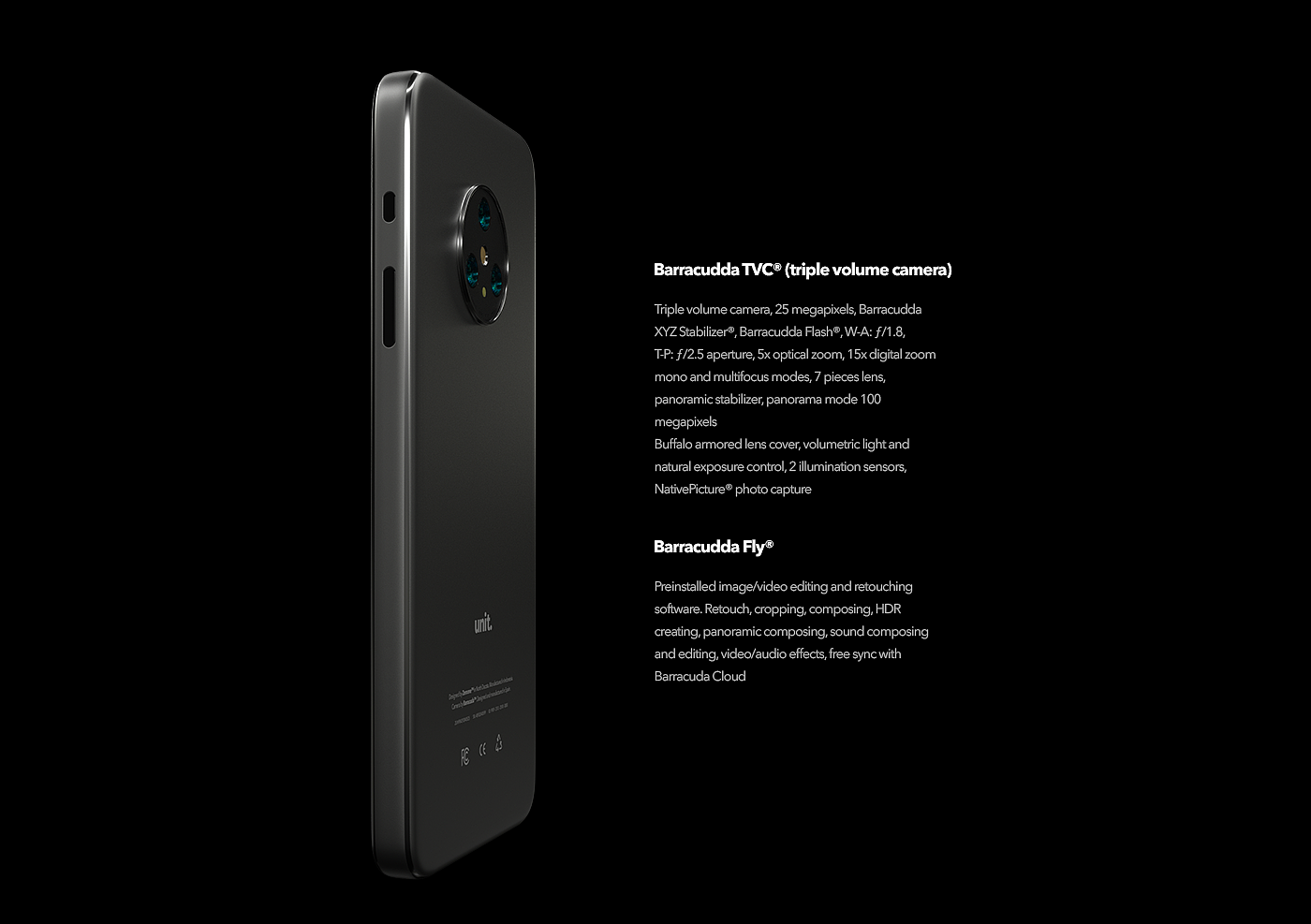 unit，Mobile phone design，black，