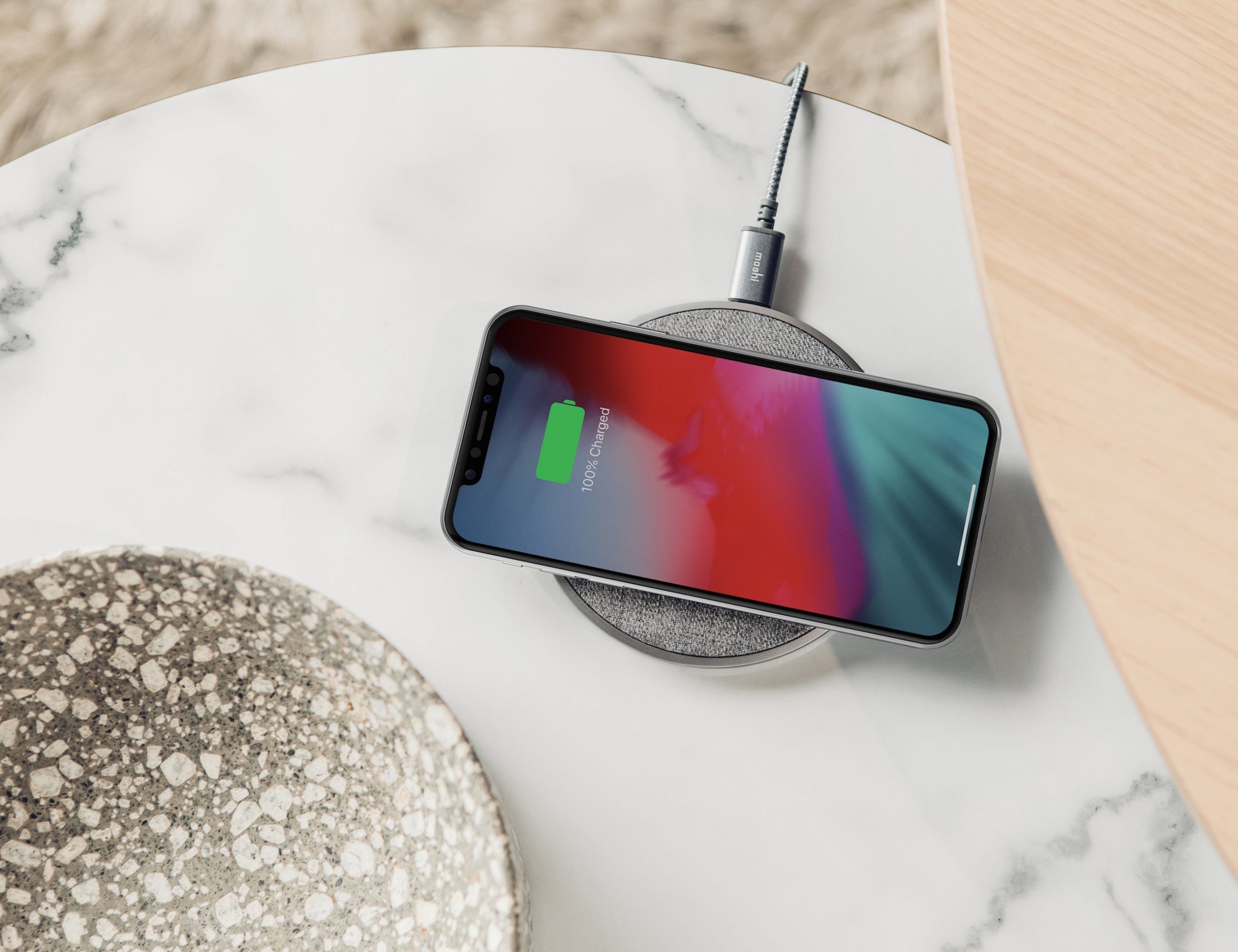 Moshi Otto Q，Wireless charging board，grey，