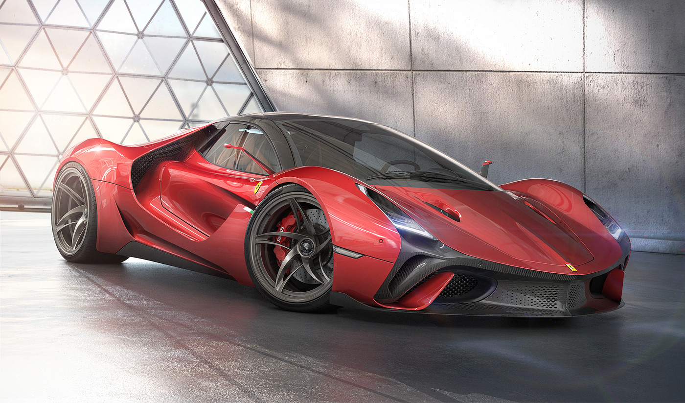 Stallone，Ferrari，Concept Car，design sketch，