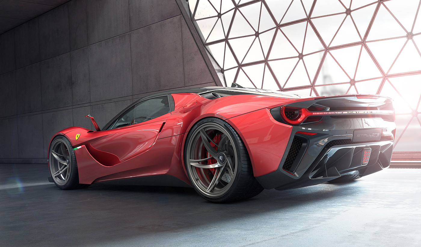 Stallone，Ferrari，Concept Car，design sketch，