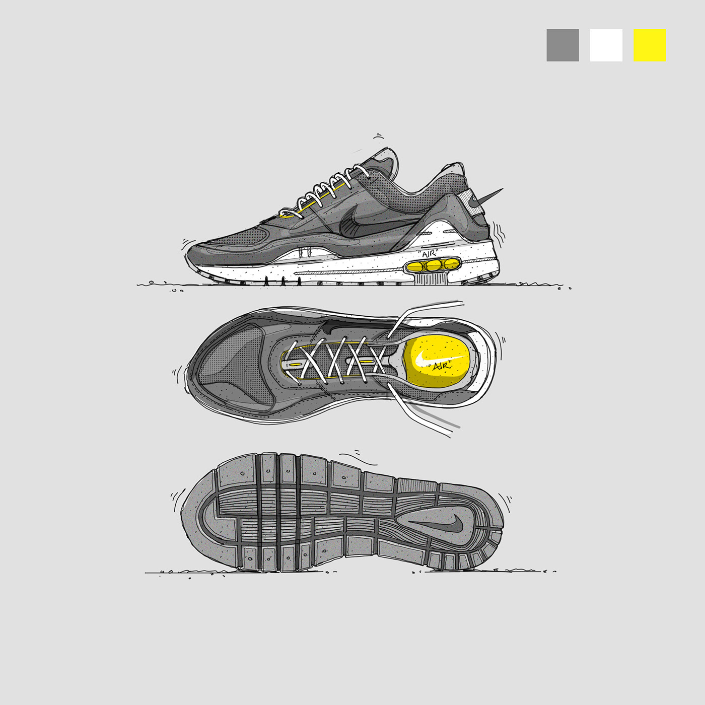 product design，shoes，motion，Hand drawn，