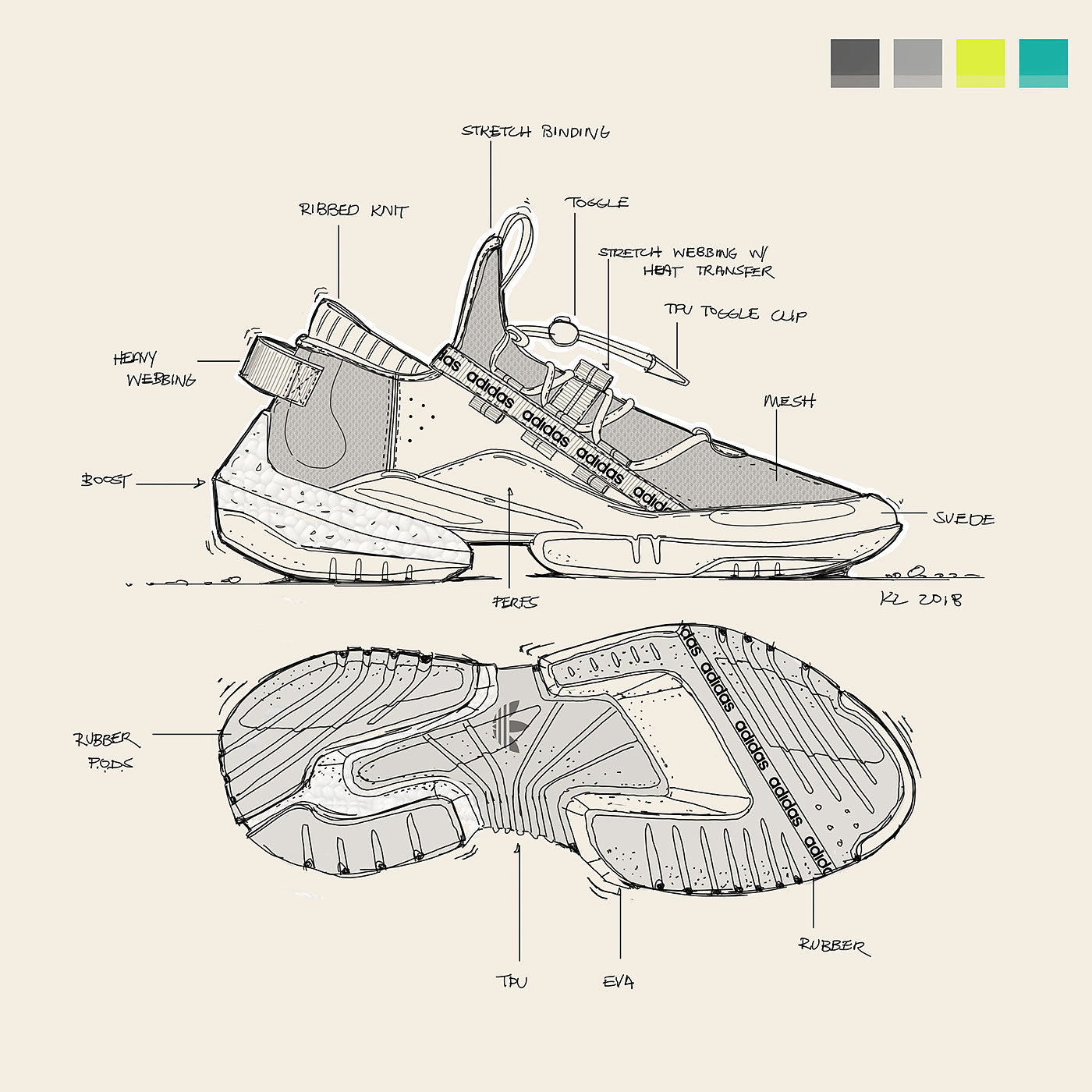 product design，shoes，motion，Hand drawn，