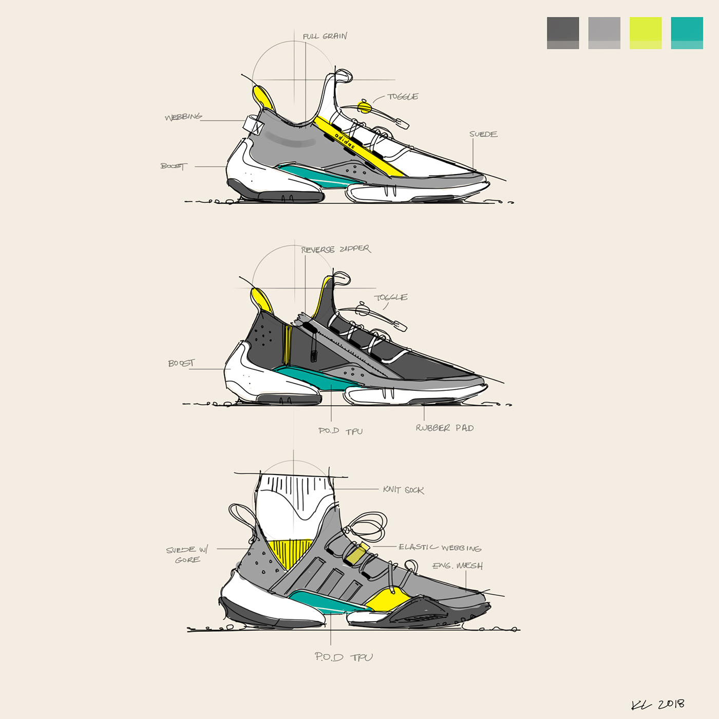 product design，shoes，motion，Hand drawn，