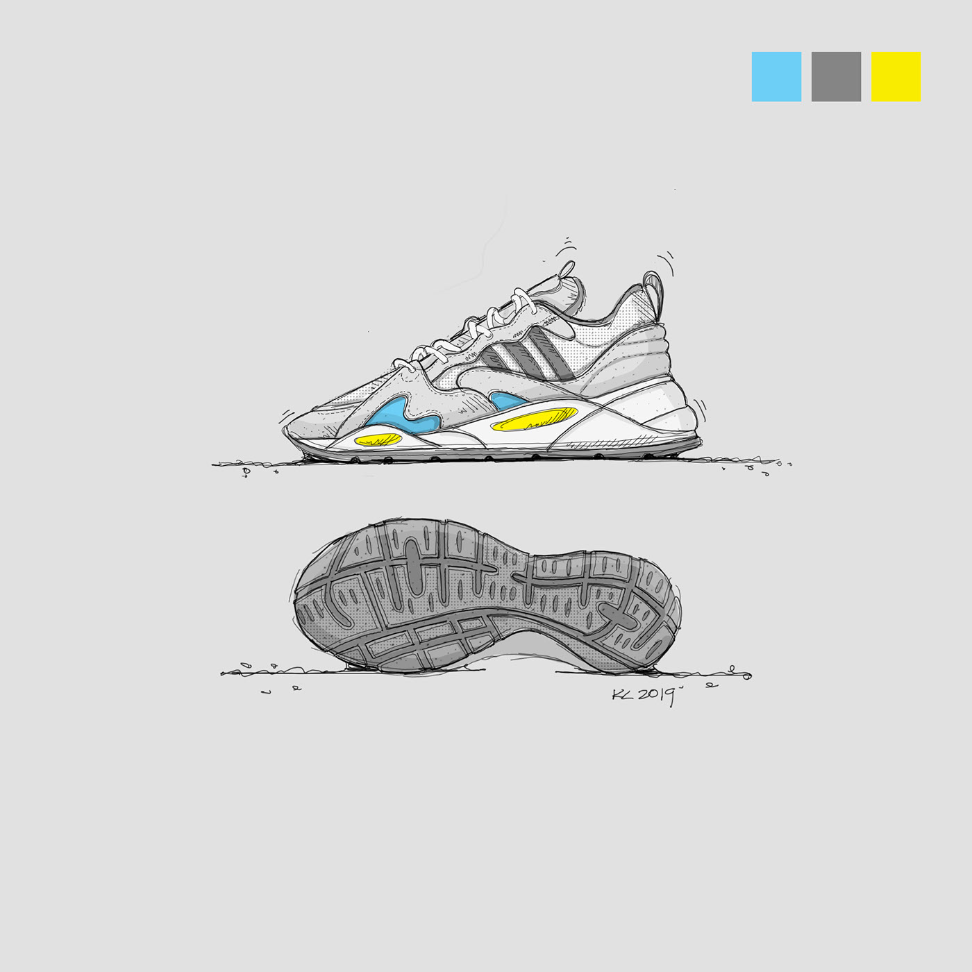 product design，shoes，motion，Hand drawn，