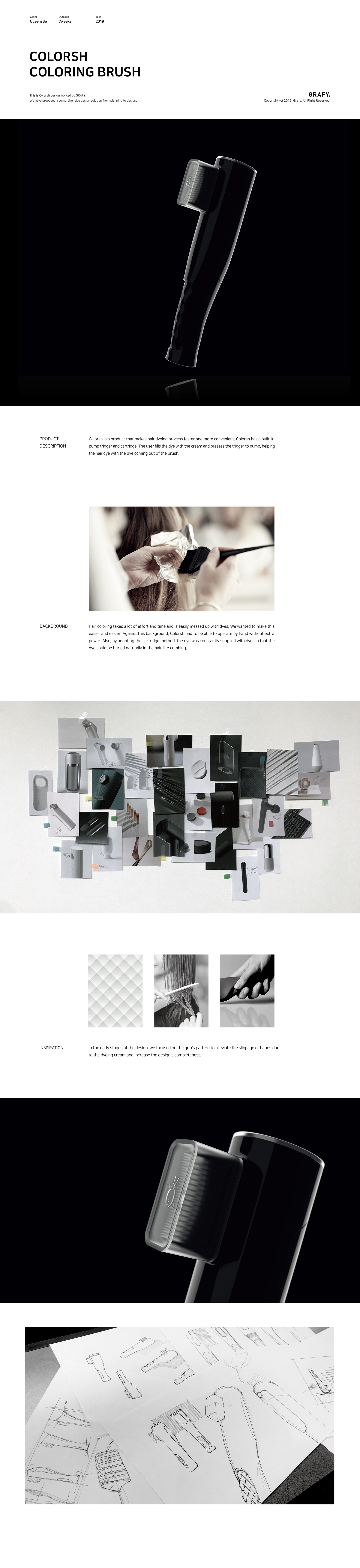 Hair coloring brush，Colorsh，Hair Products ，product design，