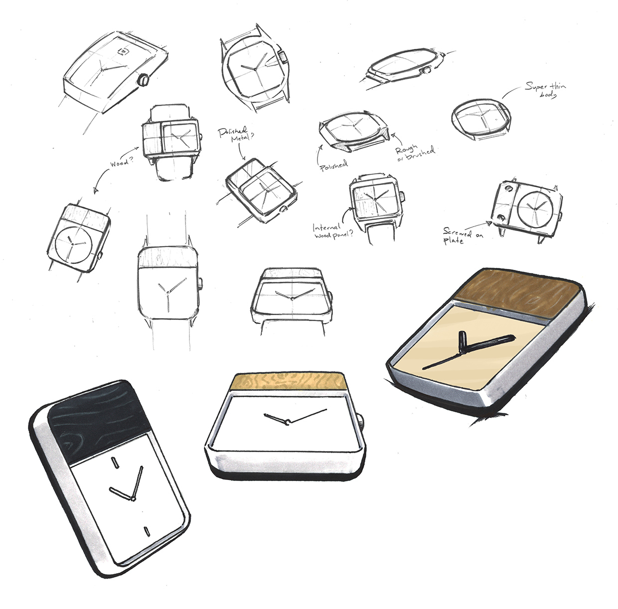 Reprint，industrial design，product design，Wrist watch，grain，