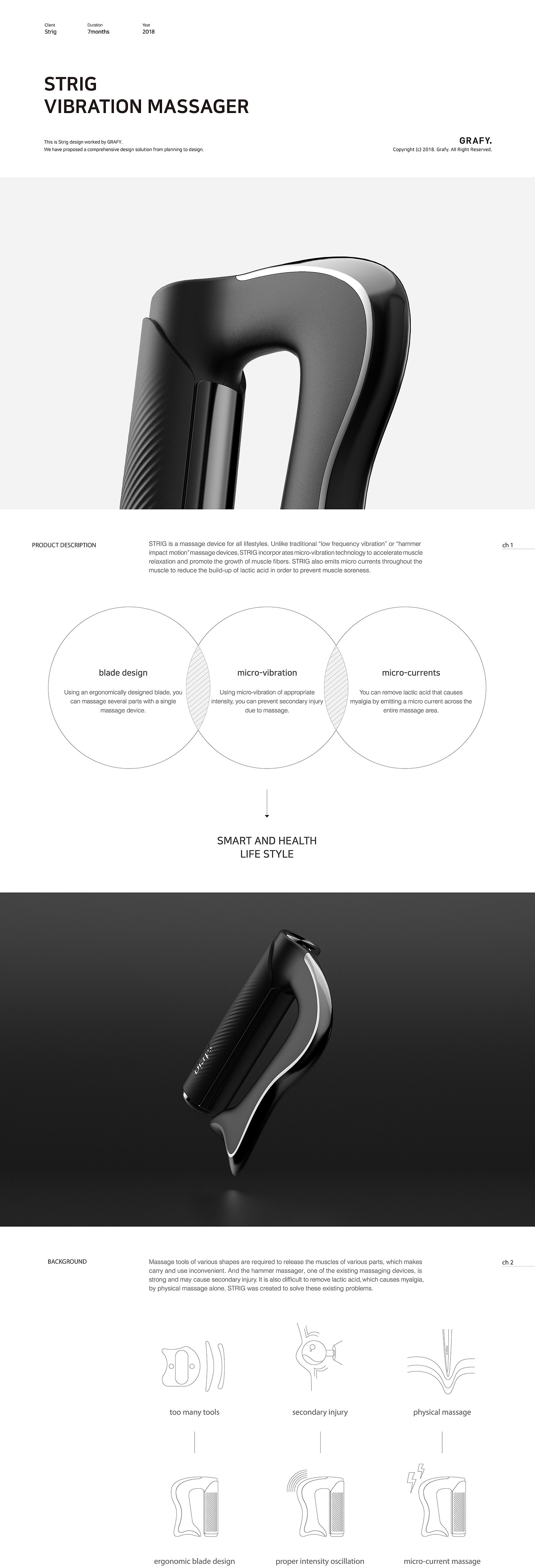 STRIG，Vibrating massager，Medical equipment，industrial design，