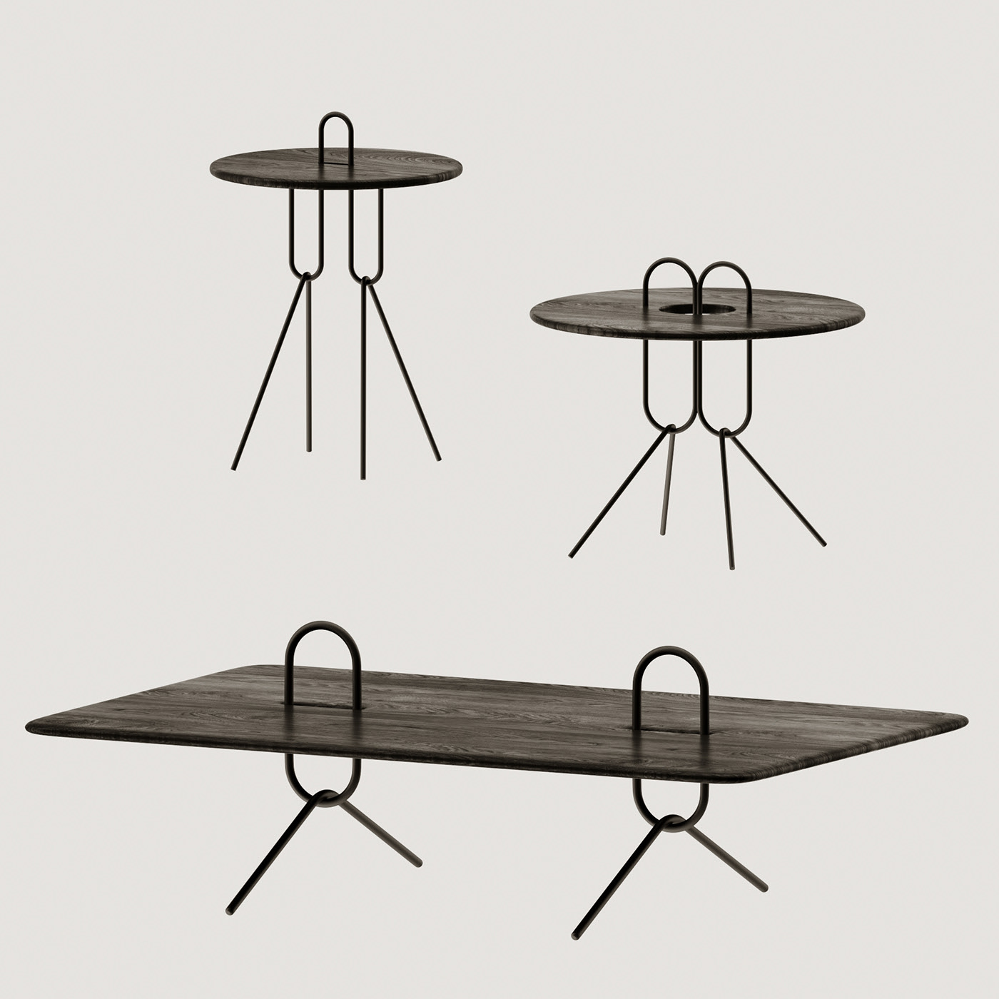 Brygge tables，Side table，tea table，furniture，Bridge table，