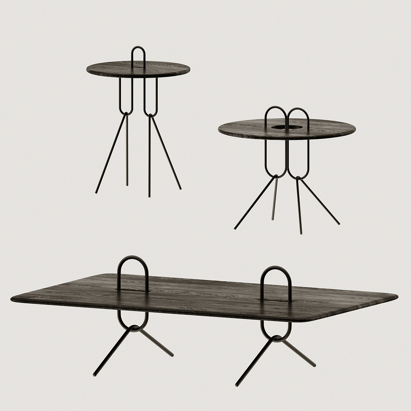 Brygge tables，边桌，茶几，家具，布里奇桌子，