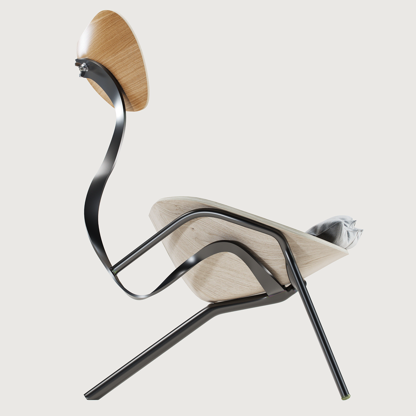 fashion，comfortable，Metal frame，wooden ，chair，