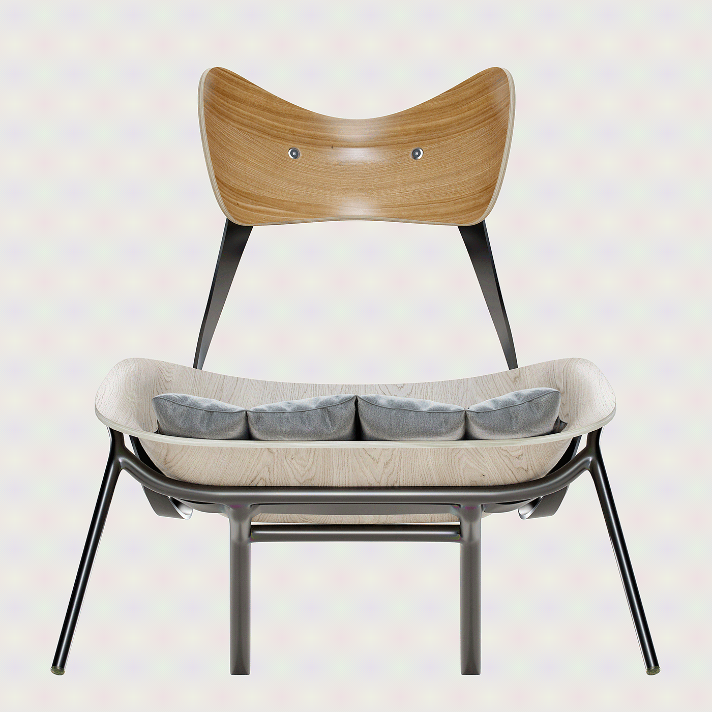 fashion，comfortable，Metal frame，wooden ，chair，