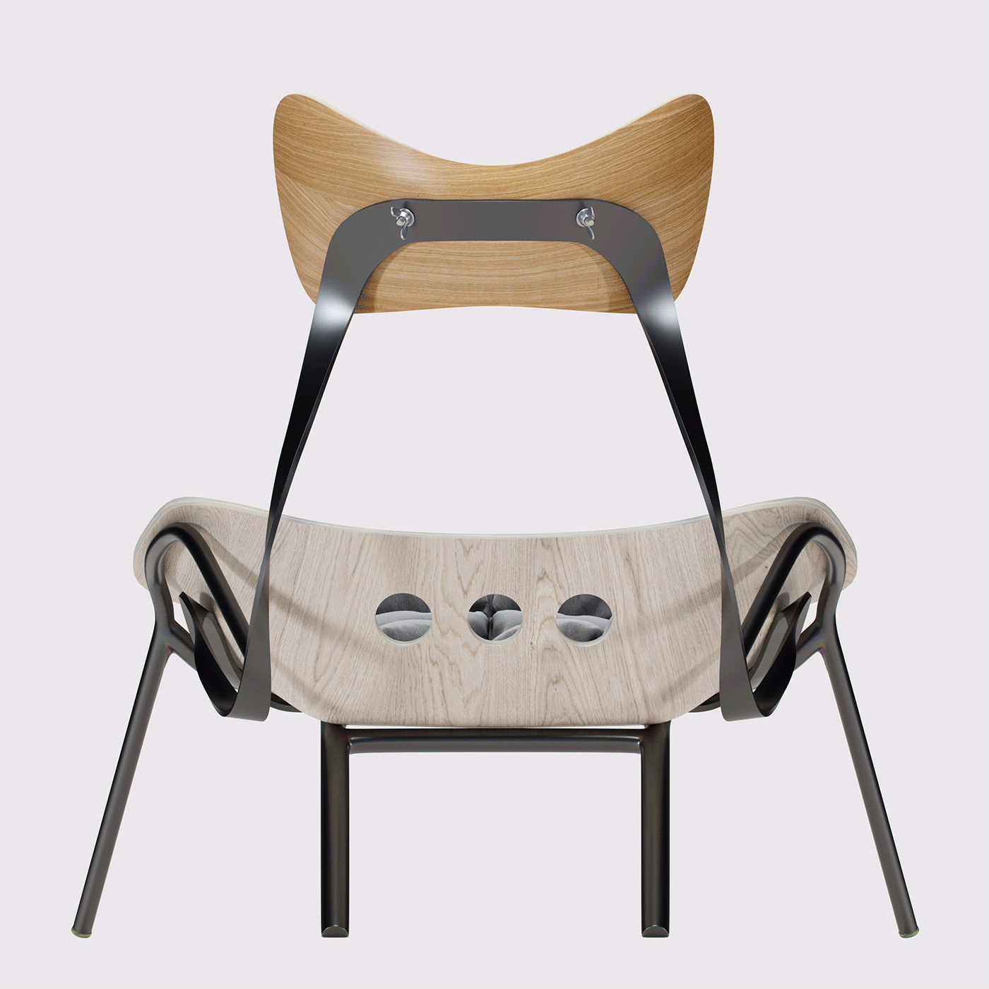 fashion，comfortable，Metal frame，wooden ，chair，