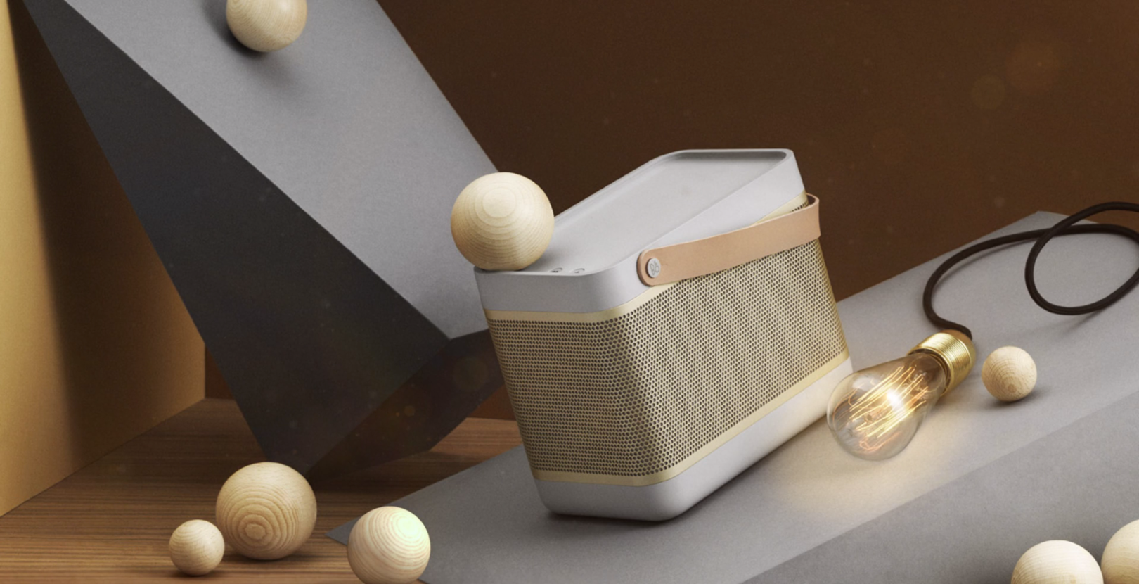 sound，loudspeaker box，Bluetooth，Omnidirectional stereo music，fashion，Leatherwear，beoplay，