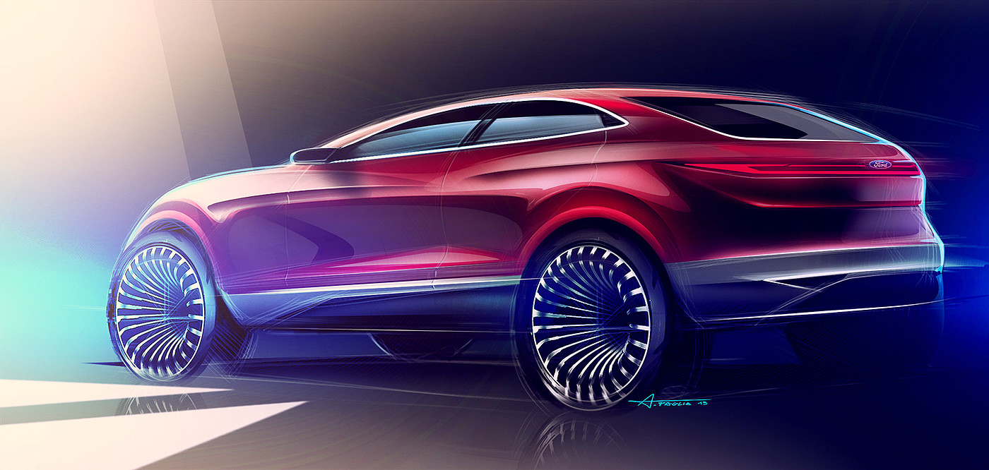 random sketches，Car sketch，Sports car，Automobile design，