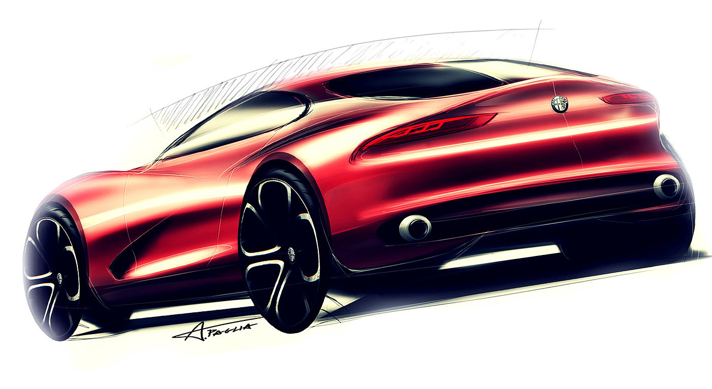random sketches，Car sketch，Sports car，Automobile design，