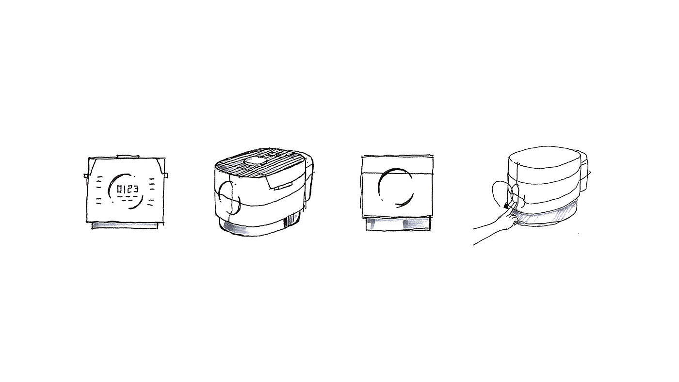 Rice casserole，rice cooker，white，