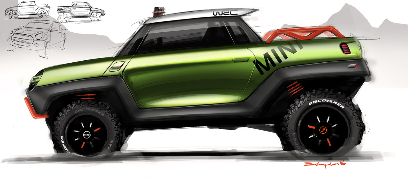 Automatic design，Hand drawn，Render，industrial design，product design，