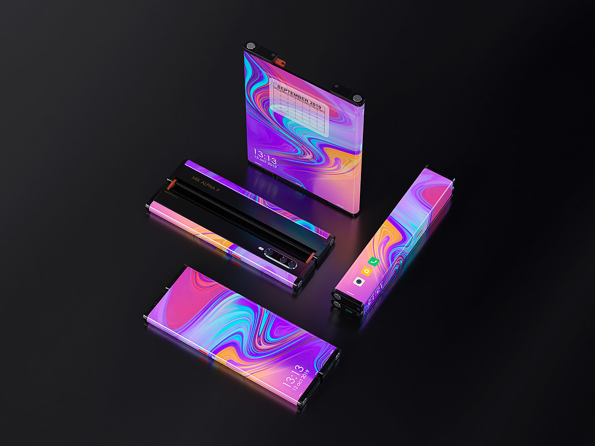 Mi phones，Folding screen，conceptual design，