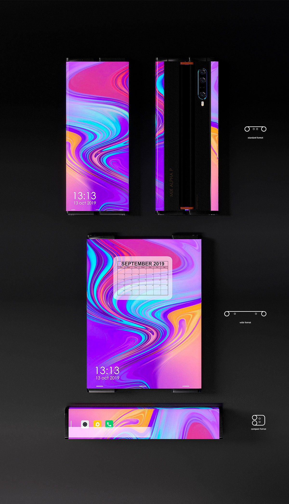 Mi phones，Folding screen，conceptual design，