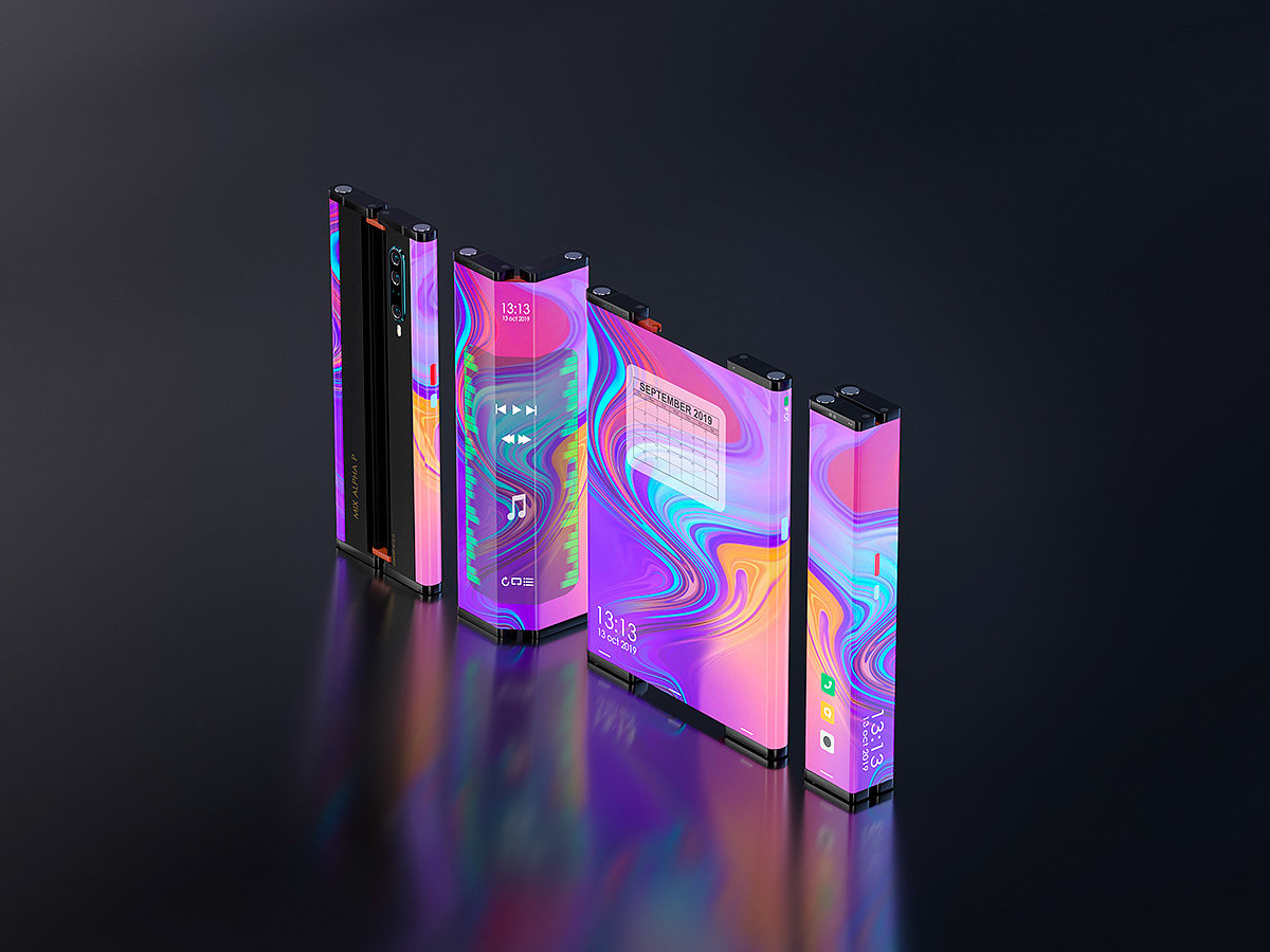 Mi phones，Folding screen，conceptual design，