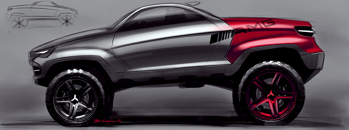 Automatic design，Hand drawn，Render，industrial design，product design，