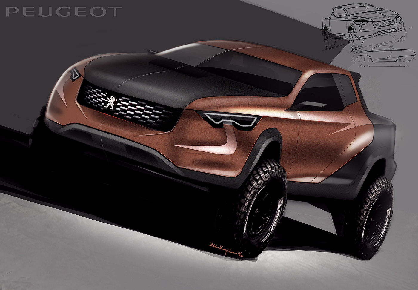 Automatic design，Hand drawn，Render，industrial design，product design，