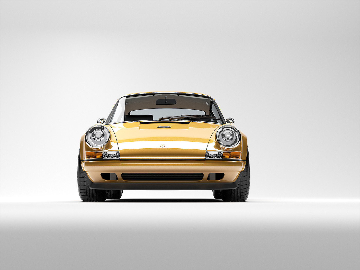 汽车设计，歌手重新设计的911，轿车，数码艺术，Mathias Wegert，黄色，