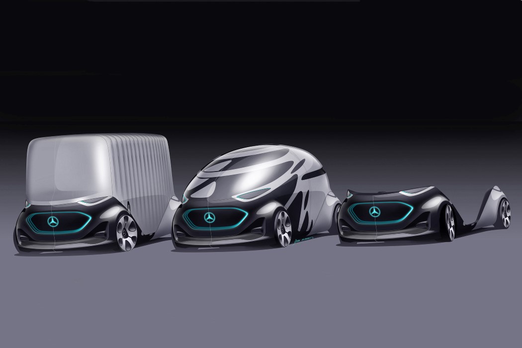 Benz，Driverless，modularization，Metal，concept，