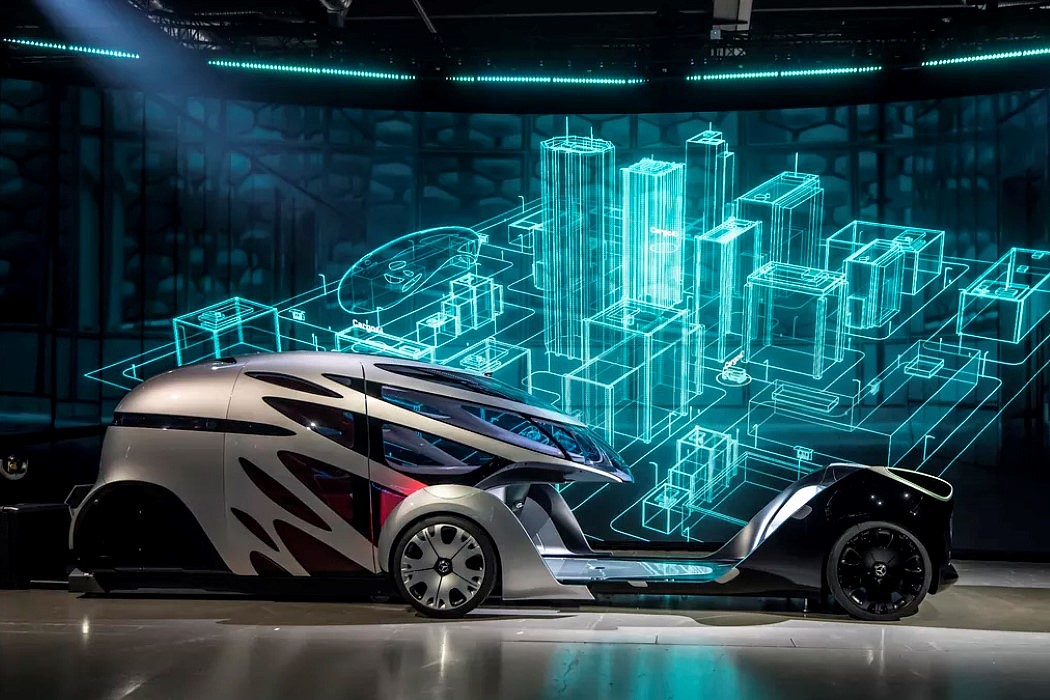 Benz，Driverless，modularization，Metal，concept，