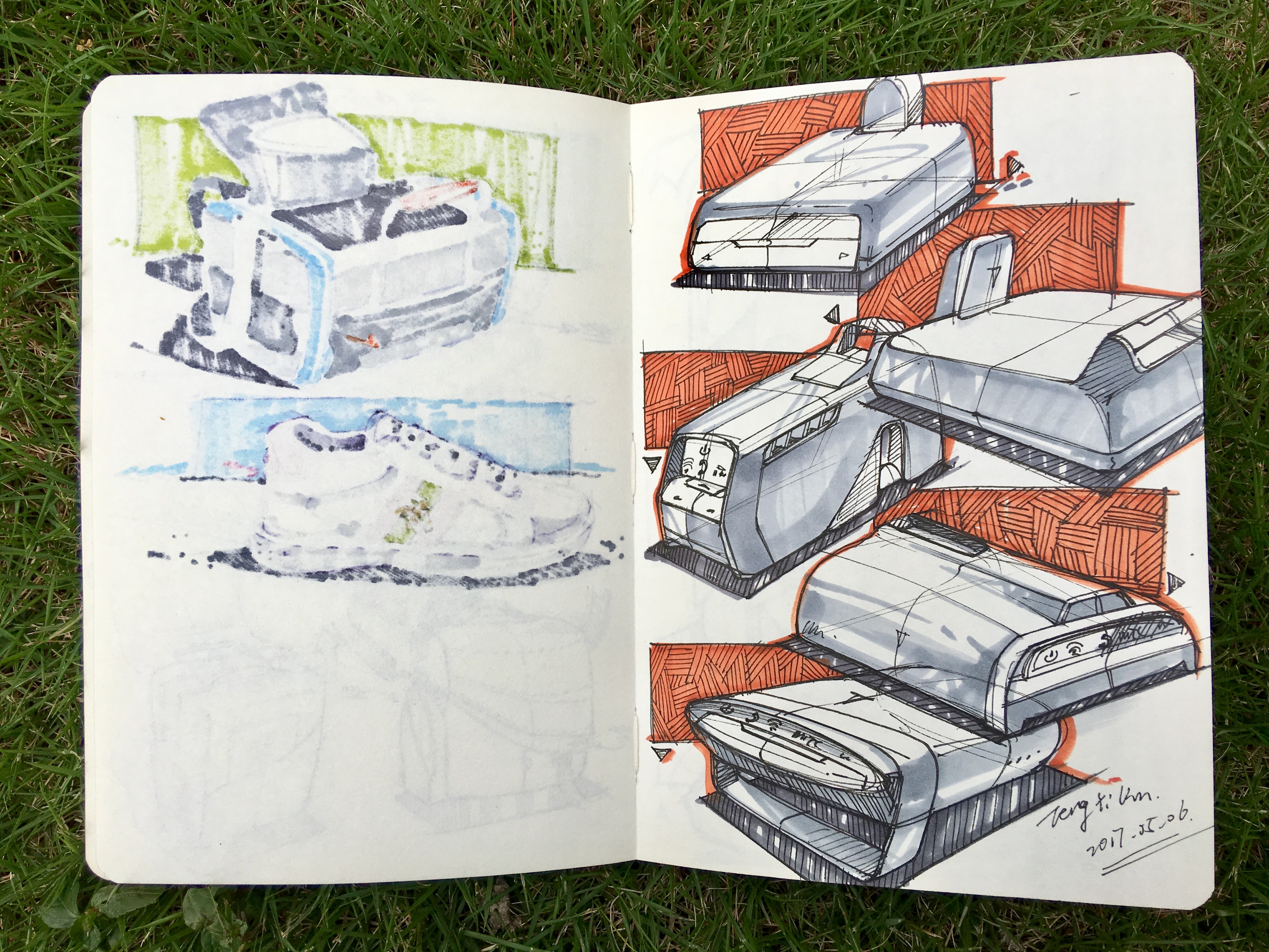 Pursue dream Jiangnan Design Postgraduate Entrance Examination，Illustration，Hand drawn book，Hand drawn industrial design，Hand drawn product design，Teng Yilin，