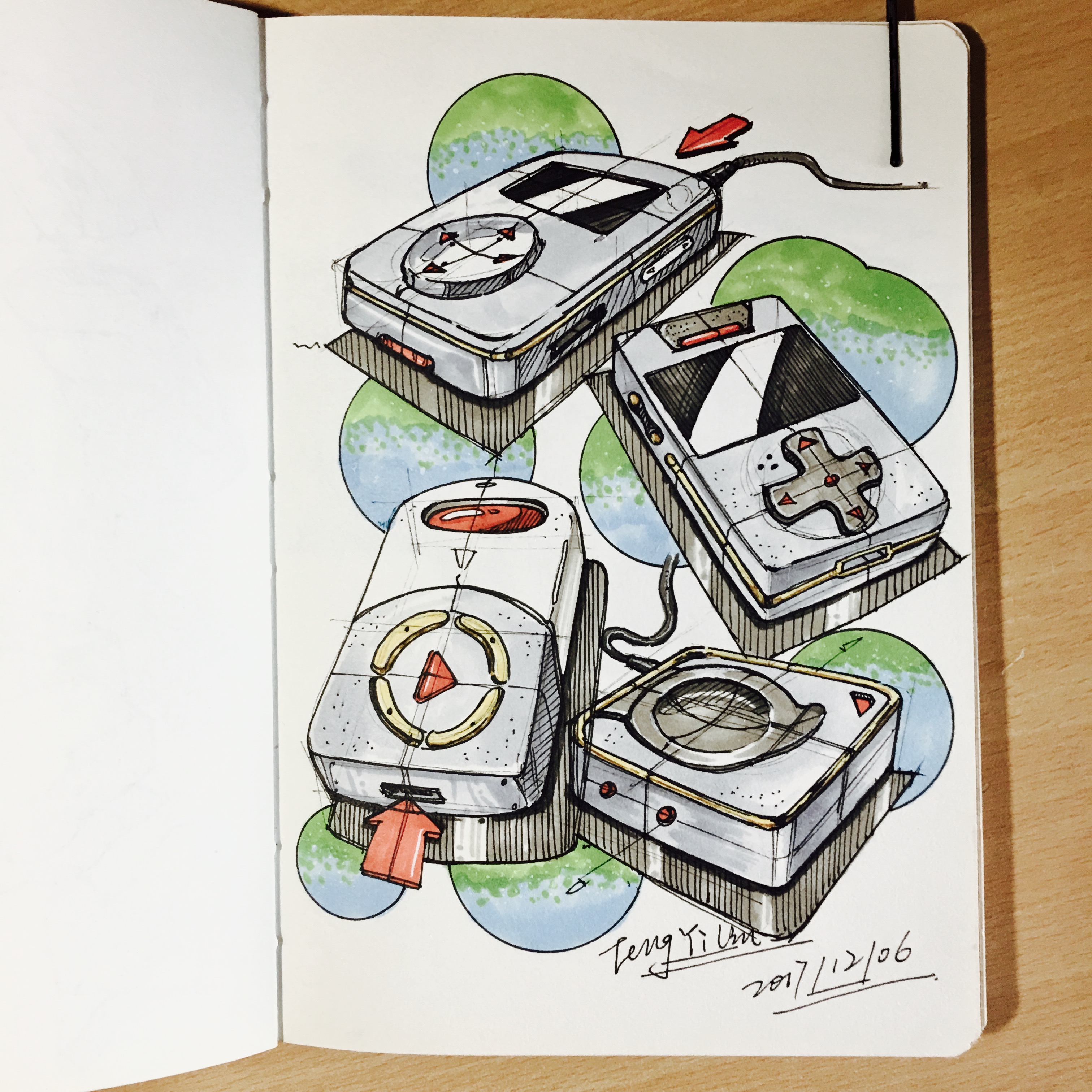 Pursue dream Jiangnan Design Postgraduate Entrance Examination，Teng Yilin，Hand drawn product design，Hand drawn industrial design，Illustration，Hand drawn book，