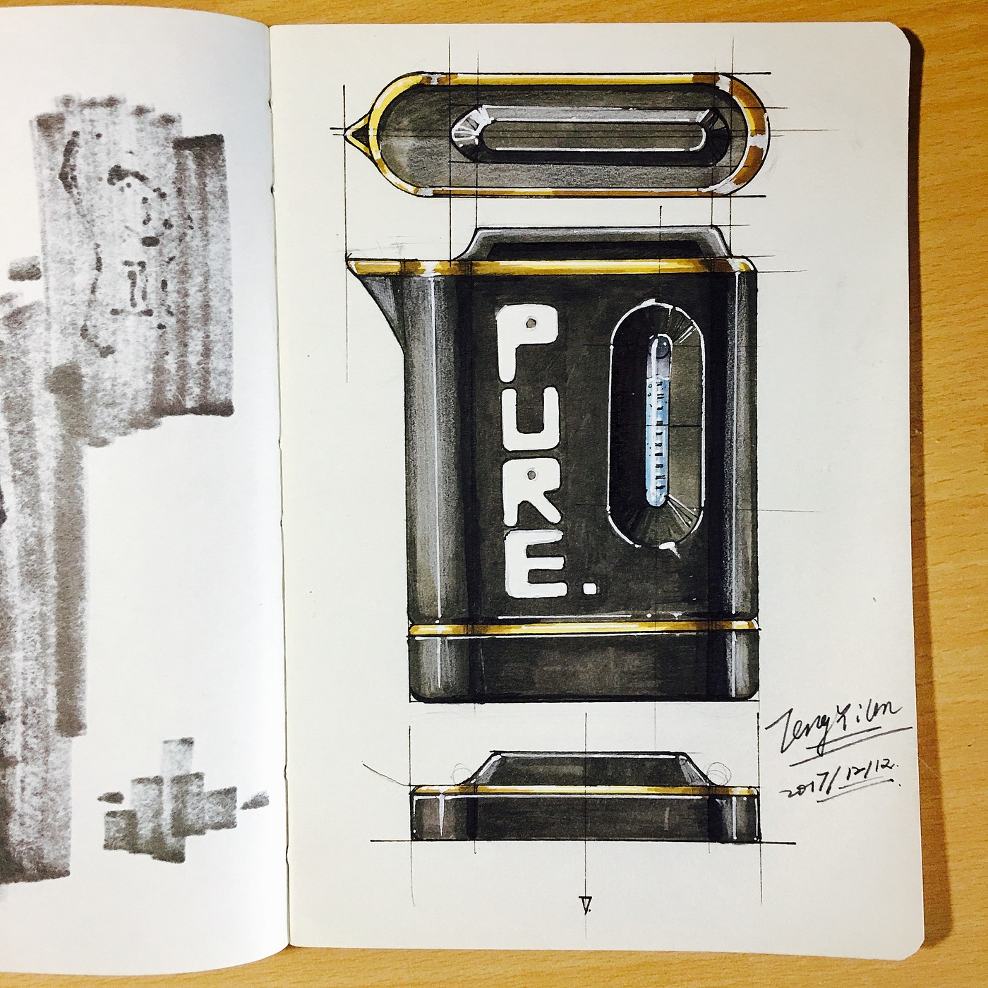 Pursue dream Jiangnan Design Postgraduate Entrance Examination，Teng Yilin，Hand drawn product design，Hand drawn industrial design，Illustration，Hand drawn book，